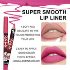 36H Jumbo Lip Liner Pencil Pack – Long-Lasting Nude, Red &amp; Pink Shades for Smooth Lip Definition