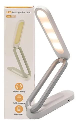B005 LED Folding Table Lamp – Rechargeable Stepless Dimmable Desk Light with Type-C Charging &amp; Lithium Battery
