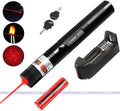 Laser 303 High Power Red Laser Pointer – Long Range Beam with Key Lock, Rechargeable 18650 Battery &amp; Charger, Durable Aluminum Alloy Body