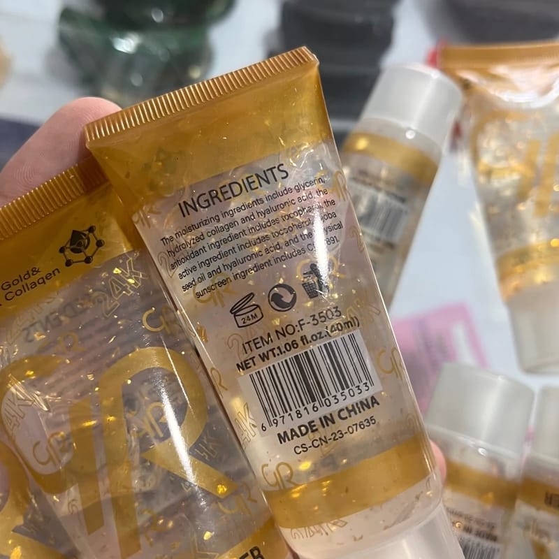GR 24K Gold &amp; Collagen Primer – Luxury Makeup Base with Radiance Glow, Skin Hydration, Oil Control, Anti-Aging &amp; Firming Formula for Smooth, Flawless &amp; Long-Lasting Makeup