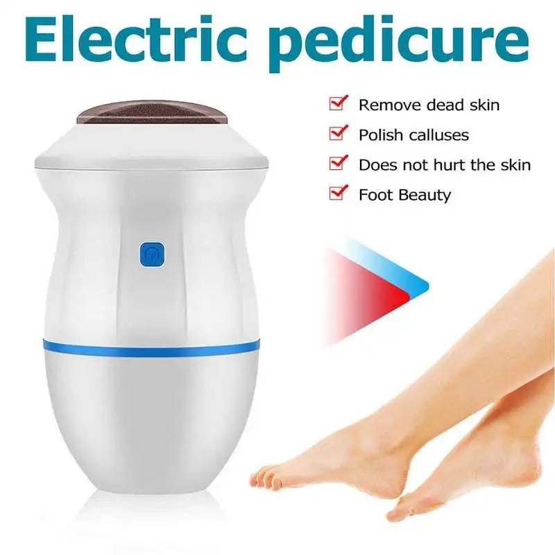 Back Callus Remover with Built-In Vacuum – Electric Foot Grinder for Dead Skin, Cracked Heels &amp; Calluses, Rechargeable Pedicure Tool with Gentle &amp; Powerful Exfoliation