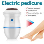 Back Callus Remover with Built-In Vacuum – Electric Foot Grinder for Dead Skin, Cracked Heels &amp; Calluses, Rechargeable Pedicure Tool with Gentle &amp; Powerful Exfoliation