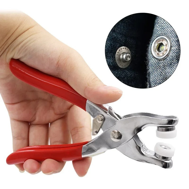 Plier Tool with 50 Sets Metal Snap Buttons – Thickened Snap Fastener Kit for DIY Crafting, Sewing, Leather, Bags, Clothes &amp; Accessories, Durable &amp; Easy to Use Installation
