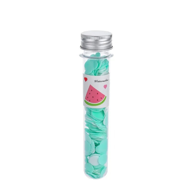 Outdoor Portable Hand Washing Disposable Soap Paper Flakes – 100 PCs in Flower Tube Bottle (Random color)