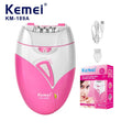 Kemei KM-189A Rechargeable Epilator – Women’s Hair Removal Device with USB Charging, Gentle Shaver &amp; Defeathering Tool for Smooth Skin