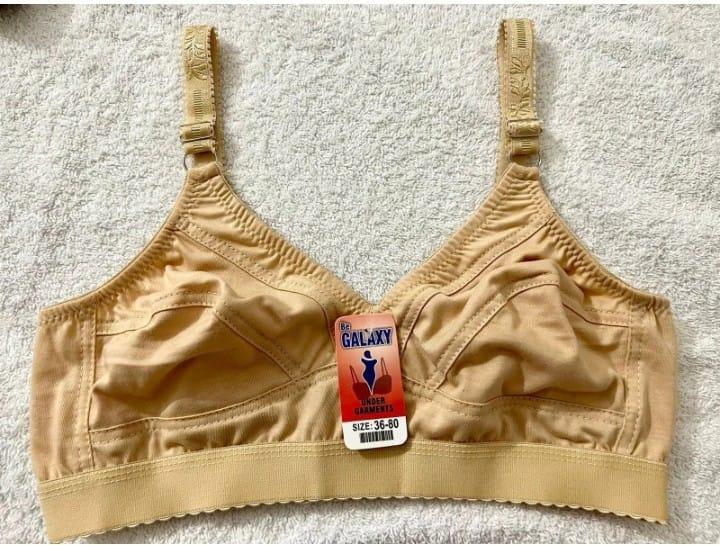 Plain Non-Padded Cotton Bra – Lightweight &amp; Comfortable Everyday Wear | Beige, Sizes 32–42
