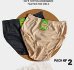 Pack of 2 Cotton Panties – Comfortable &amp; Lightweight Plain Design (S, M, L )(Random color)