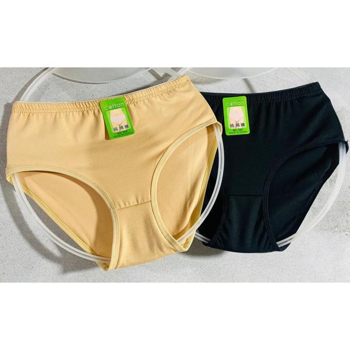 Pack of 2 Cotton Panties – Comfortable &amp; Lightweight Plain Design (S, M, L )(Random color)