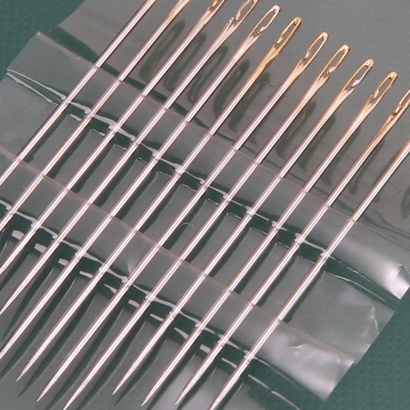 Multi-Size Stainless Steel Darning Sewing Needles – Side Opening Hand Sewing Tools for Household Use