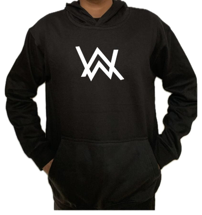 New Summer Collection Full Black Hoodie with WA Print for Men and Boys – Comfortable, Fashionable &amp; Casual Wear