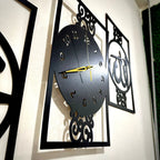 Islamic Allah Muhammad (SAW) 3d wood wall clock  For Home And Office Decoration