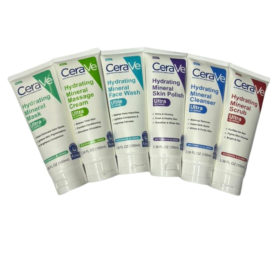 Pack of 06 CeraVe Hydrating Mineral Facial Kit 100ml | Best Quality Hydrating Mineral Facial Kit
