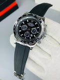 Rolex Oyster Perpetual Luxury Timepiece – Timeless Stainless Steel Dial with Premium Rubber Strap Without Box