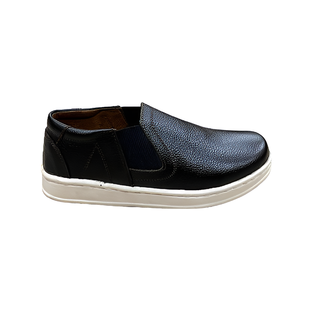Finished cow leather sneakers for men (Dark Chocolate Brown)