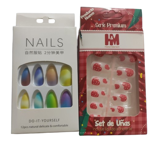 Artificial Press-On Nails Combo Set – Vibrant Colors &amp; Trendy Designs | Reusable &amp; Easy to Apply Nail Art Kit for All Occasions | Artificial Nails