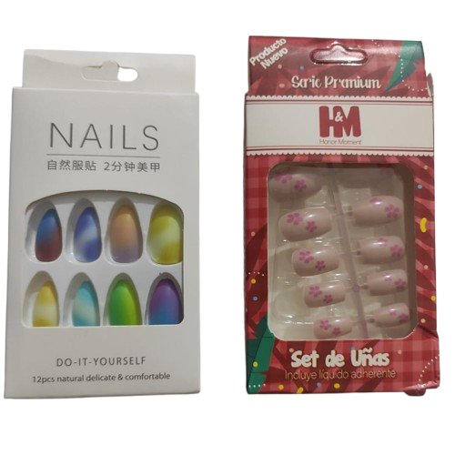 Artificial Press-On Nails Combo Set – Vibrant Colors &amp; Trendy Designs | Reusable &amp; Easy to Apply Nail Art Kit for All Occasions | Artificial Nails