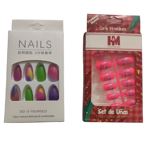 Artificial Press-On Nails Combo Set – Vibrant Colors &amp; Trendy Designs | Reusable &amp; Easy to Apply Nail Art Kit for All Occasions | Artificial Nails