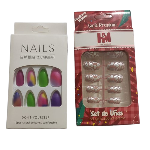 Artificial Press-On Nails Combo Set – Vibrant Colors &amp; Trendy Designs | Reusable &amp; Easy to Apply Nail Art Kit for All Occasions | Artificial Nails