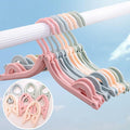 Portable Folding Clothes Hangers with Slots – Pack of 10 Durable Travel-Friendly Hangers. ( Random Colour )