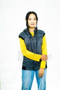 Winter Collection Dark Grey Sleeveless Jacket for Women | Stylish & Warm Body Warmer | Trendy Winter Layering Outerwear