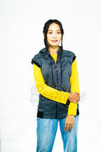 Winter Collection Dark Grey Sleeveless Jacket for Women | Stylish & Warm Body Warmer | Trendy Winter Layering Outerwear