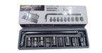 Professional Heavy Duty Socket Wrench Set | 9Pc Tool Kit | 1/2″ Drive | 8‑24mm Metric Sockets + L Wrench
