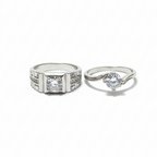 Alloy Adjustable Couple Ring – Stylish Matching Rings for Lovers | Unisex Design (With Box)