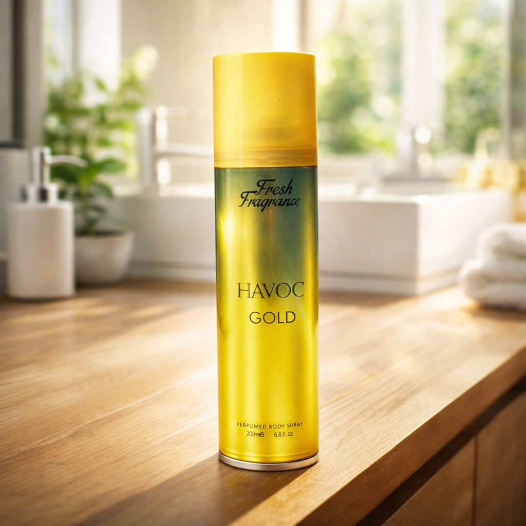 Havoc Gold Fresh Fragrance Perfumed Body Spray – Long‑Lasting Premium Scent for Men, 200ml