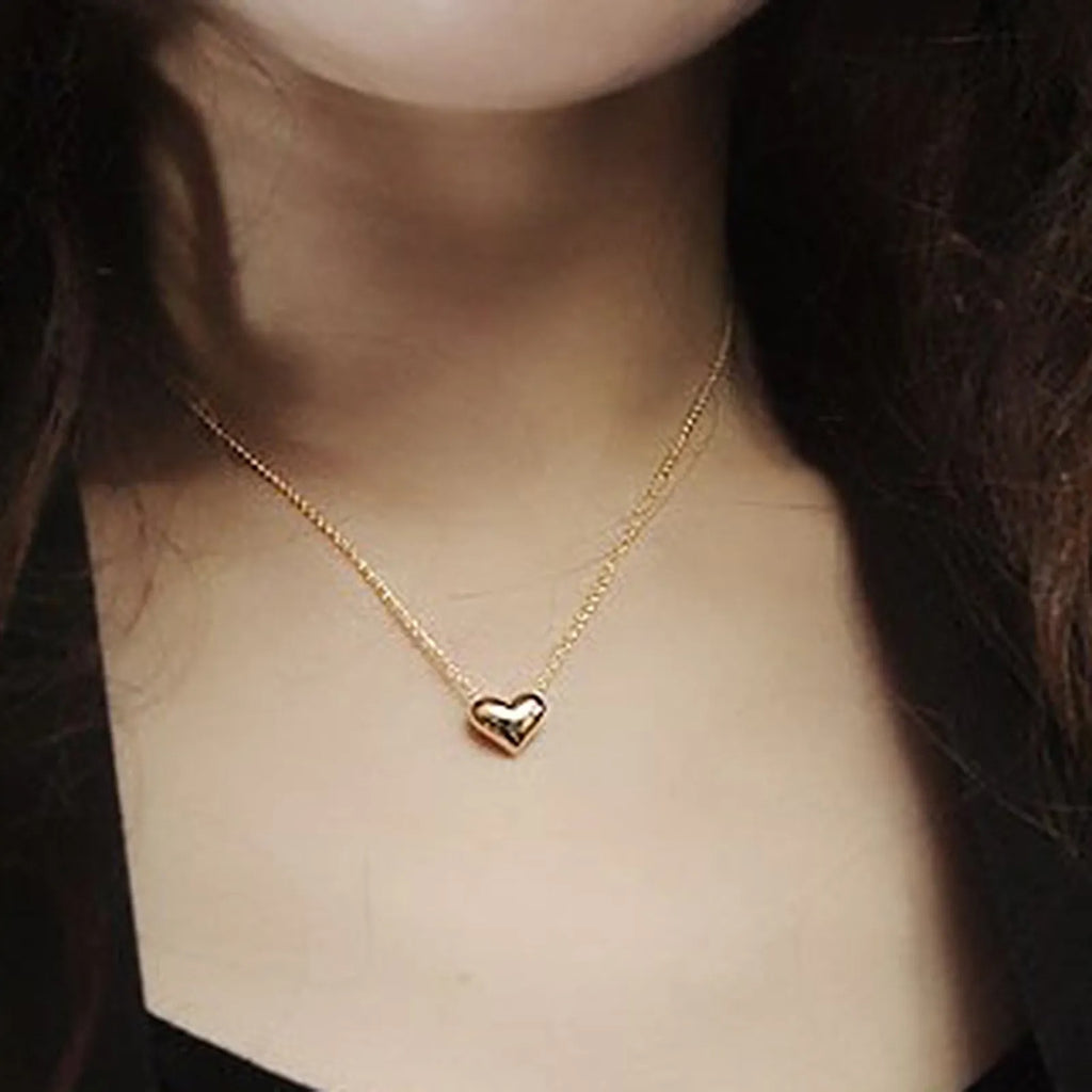 Stainless Steel Heart Shape Necklace |  Love Heart Pendant Necklace | Girls &amp; Women Fashion