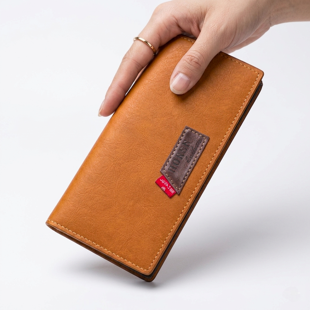 Modern Touch Long Wallet – Stylish Organizer with 14 Card Slots & Zipper Pocket