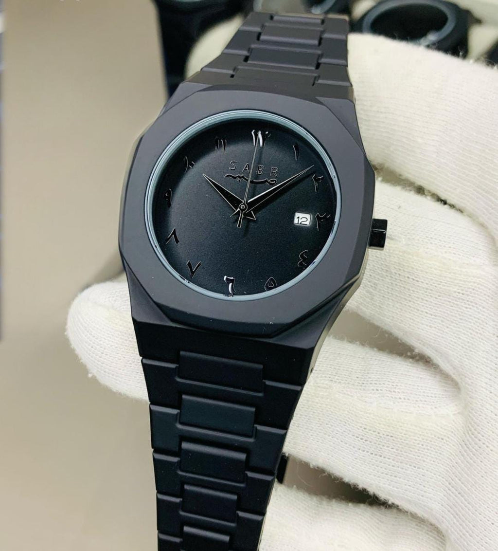 Full Black Aura Quartz Analog Watch – Lightweight Premium Design for Men & Boys (Without Box)