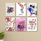 Set of 6 Premium Wall Art Photo Tiles – Modern Home Decor Sets 8x11