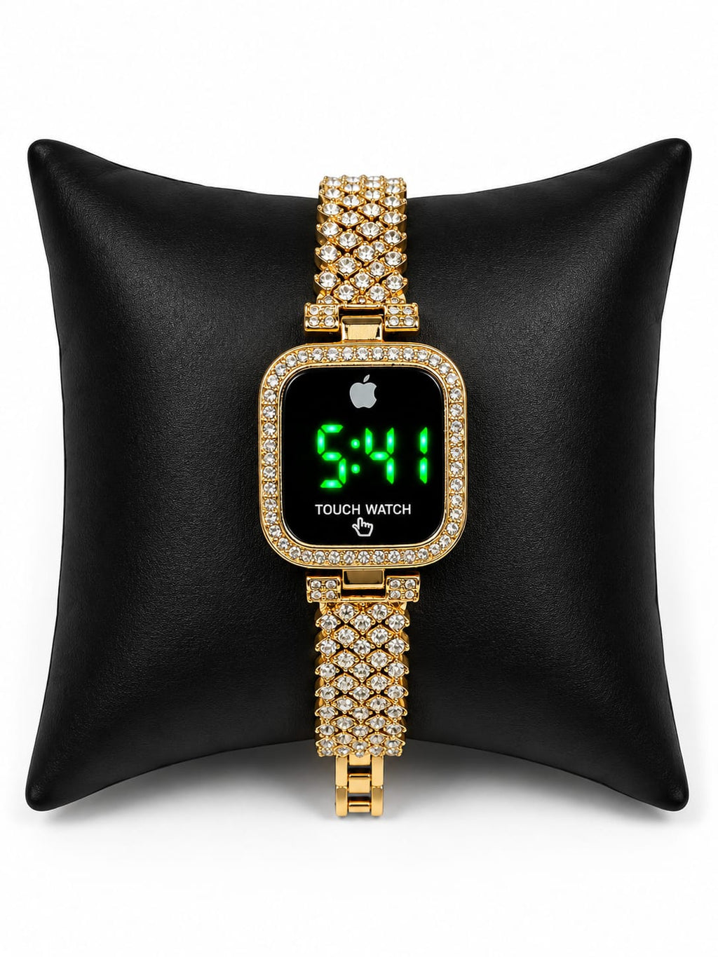 Elegant Female Touch Screen LED Watch With Sparkling Stones Stylish Alloy Construction Trendy Formal And Casual Daily Wear