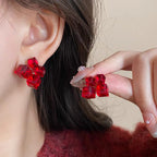 PJX-121 Crystal Sparkling Korean Earrings – Elegant Shine, Premium Style & Stunning Feminine Charm