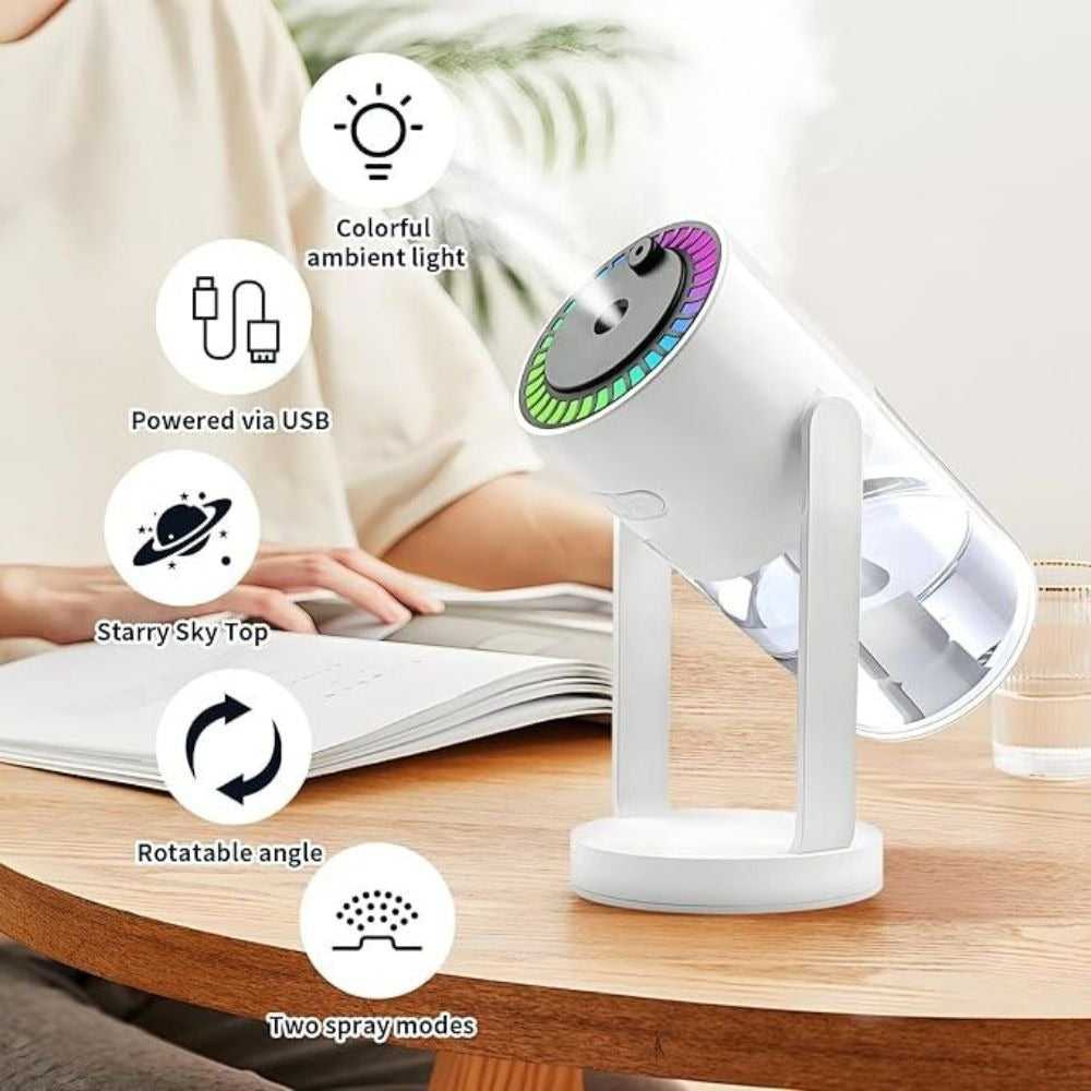Sky Humidifier | Ultrasonic Air Humidifier & Aroma Diffuser | Cool Mist Maker for Fresh, Moist & Relaxing Room Atmosphere