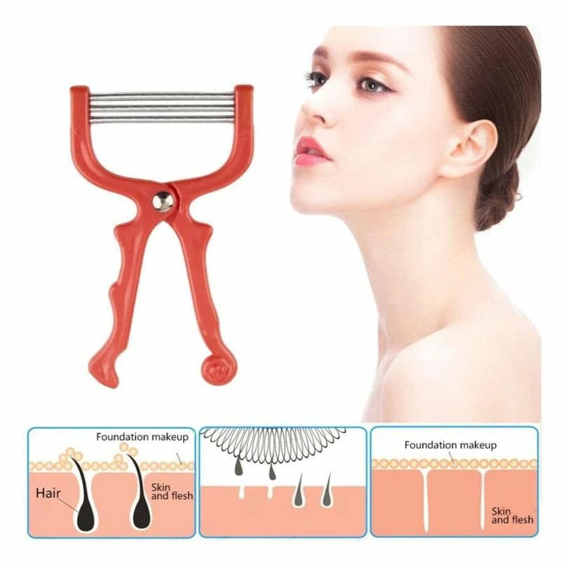 Face Hair Remover Epilator – Handheld Spring Face EpiRoller for Facial Hair Removal