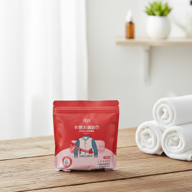 Portable Clothing Stain Remover Wipes (20 Count) – Instant Emergency Spot Cleaner for Food, Grease & Coffee Stains on Jackets & Cotton