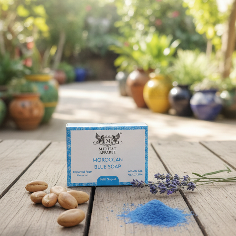Midhat Apparel Moroccan Blue Soap For Premium Personal Care 30g