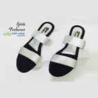 Ladies Casual & Party Wear Flat Slippers – Stylish Elastic Work Design | Comfortable Indoor & Outdoor Sandals for Women