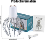 Electric Scalp Massager Octopus Shaped Scalp Massager with 12 Claws 500mAh 3 Mode Scalp Massage Tool with Handle Compact Head Massager for Stress/Headache Relief & More