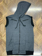 Premium Men's Sleeveless Tech Hoodie Vest | Full-Zip, Jersey Fabric | Ultimate Activewear for Gym, Running, and Layering Comfort