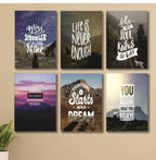 Set of 6 Wooden Wall Art Photo Tile Frames (8×11 Inches) – Spiritual Home & Office Wall Décor