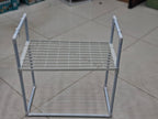 Microwave Oven Storage Rack 2-Tier Kitchen Organizer | Space-Saving Carbon Steel Shelf For Countertop And Utensils | Random Colour