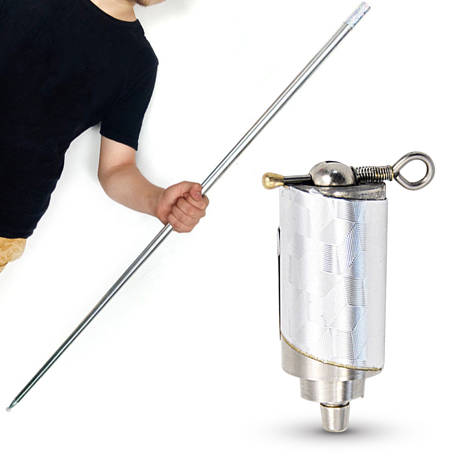 Magic Extendable Metal Stick for Self Defence and Fun Magic Pocket Stick golden color)