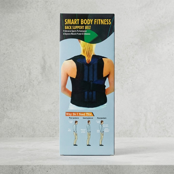 Smart Body Fitness Support Belt – Free Size back support, and improved posture during workouts, daily activities and fitness training