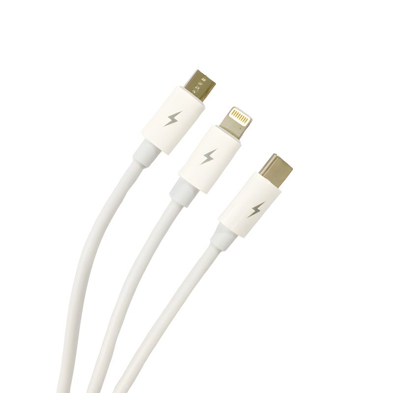 SOVO High Quality 3-in-1 Fast Charging  Cable – Multi Charging Cable for Micro USB, Type-C & Lightning Devices