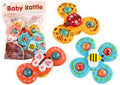 3PCS Rattle Suction Baby Toys Set Fun Sensory Teether Toys For Infants And Toddlers