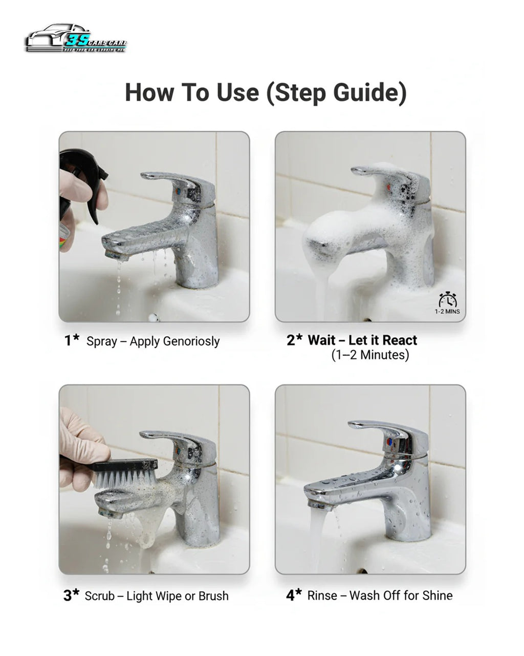 Limescale Remover – Foaming Cleaner & Hard Water Descaler | THREE GUYS - German Engineered (250)