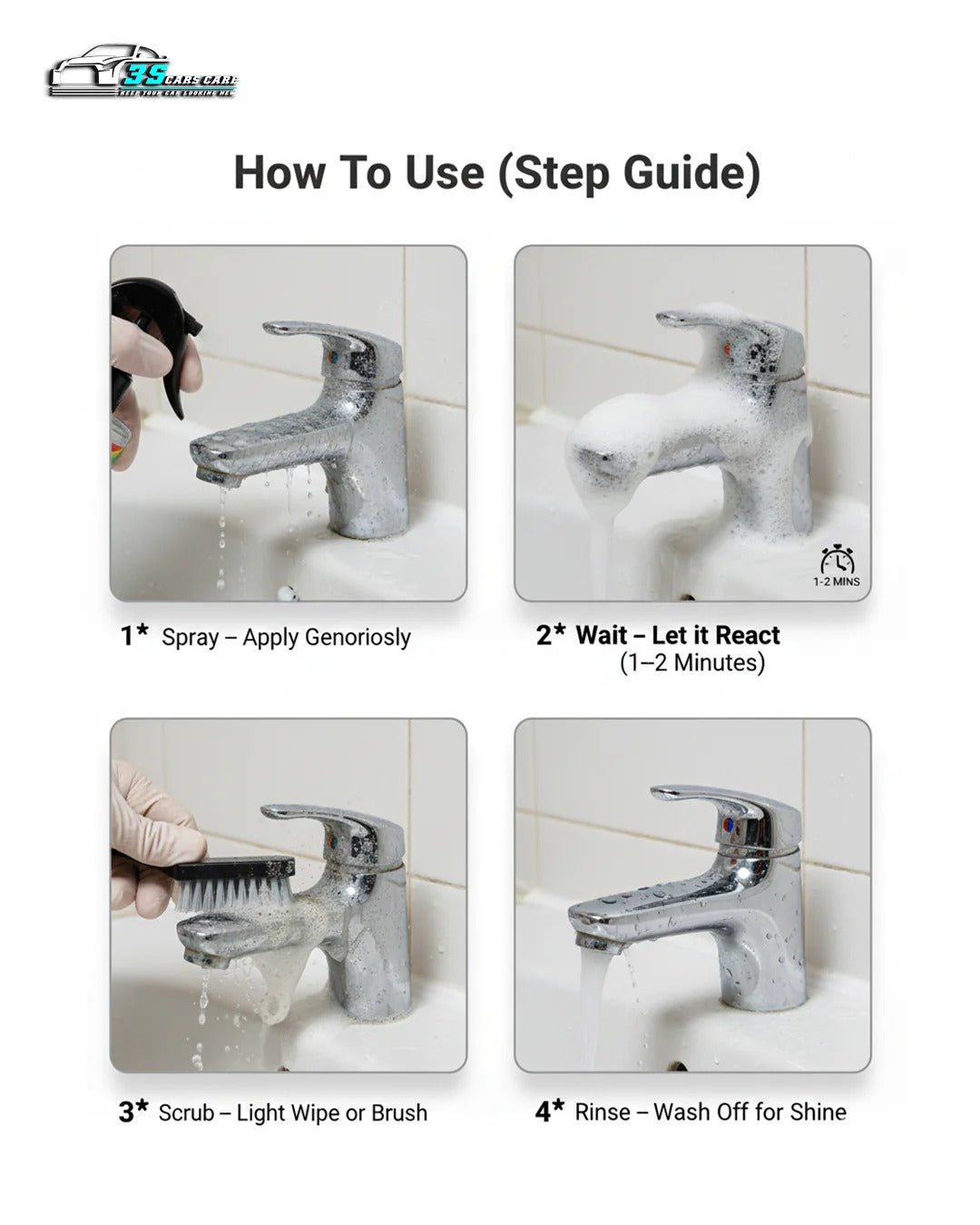 Limescale Remover – Foaming Cleaner & Hard Water Descaler | THREE GUYS - German Engineered (250)