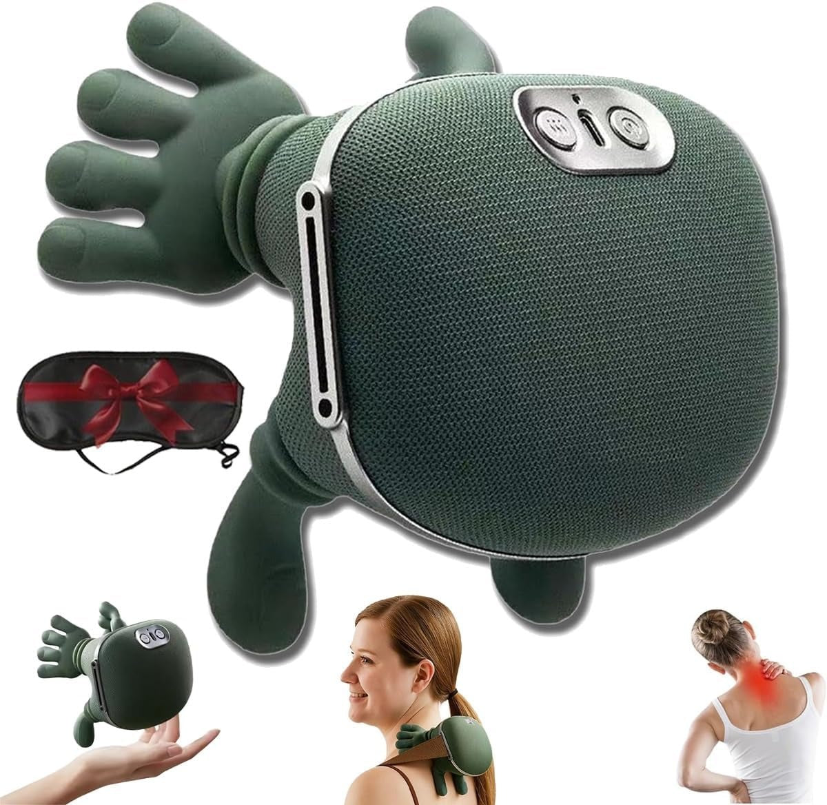 Smart Finger Pressure Neck Massager – Electric Deep Kneading Heated Back & Shoulder Massager | Pain Relief Relaxation Device for Home, Office & Car
